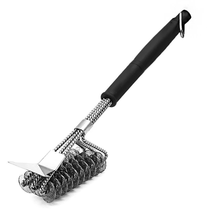 Escova e raspador para grelha