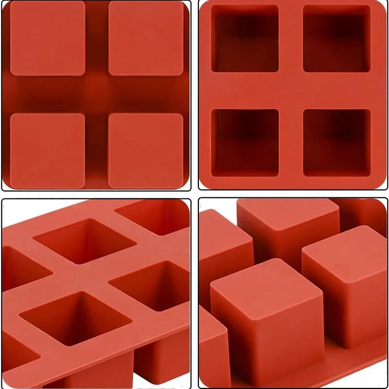 Forma de Silicone Quadrada para Bolos, Brownies e Mousses