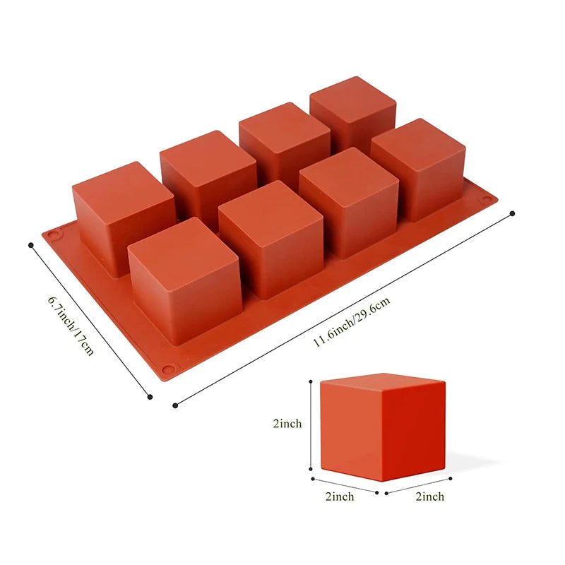 Forma de Silicone Quadrada para Bolos, Brownies e Mousses