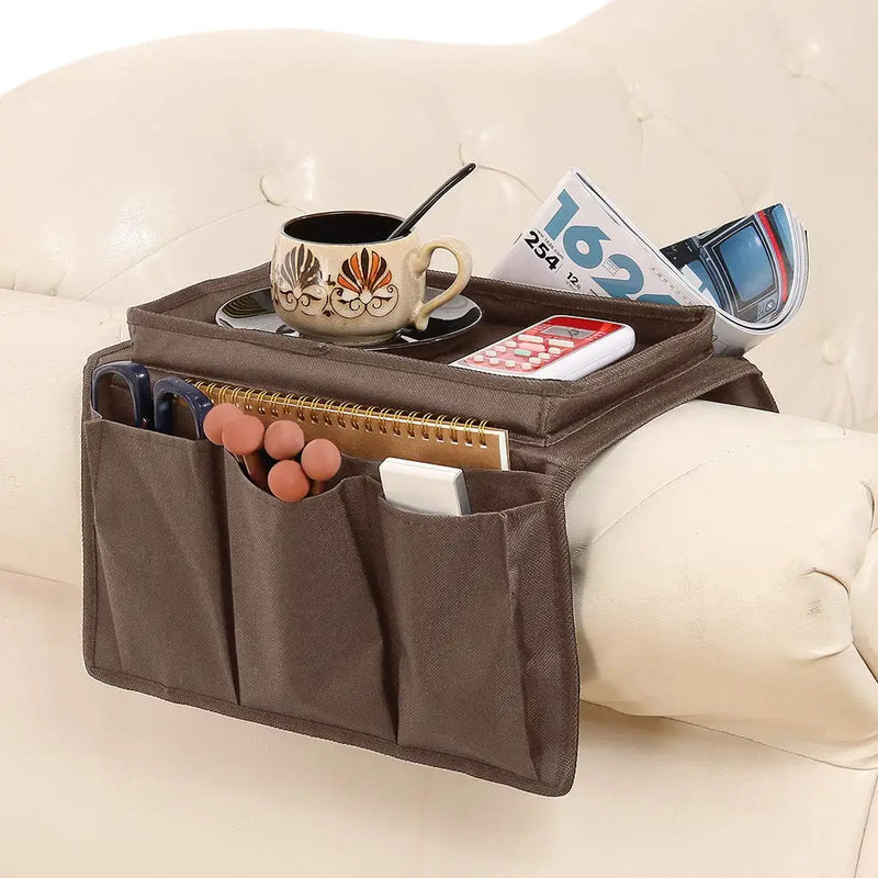 Organizador de Braço de Sofá com 6 Bolsos