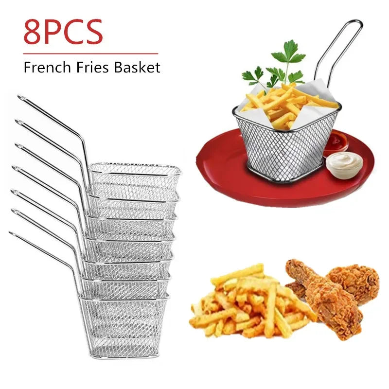 Mini Cesto de Fritura em Aço Inoxidável