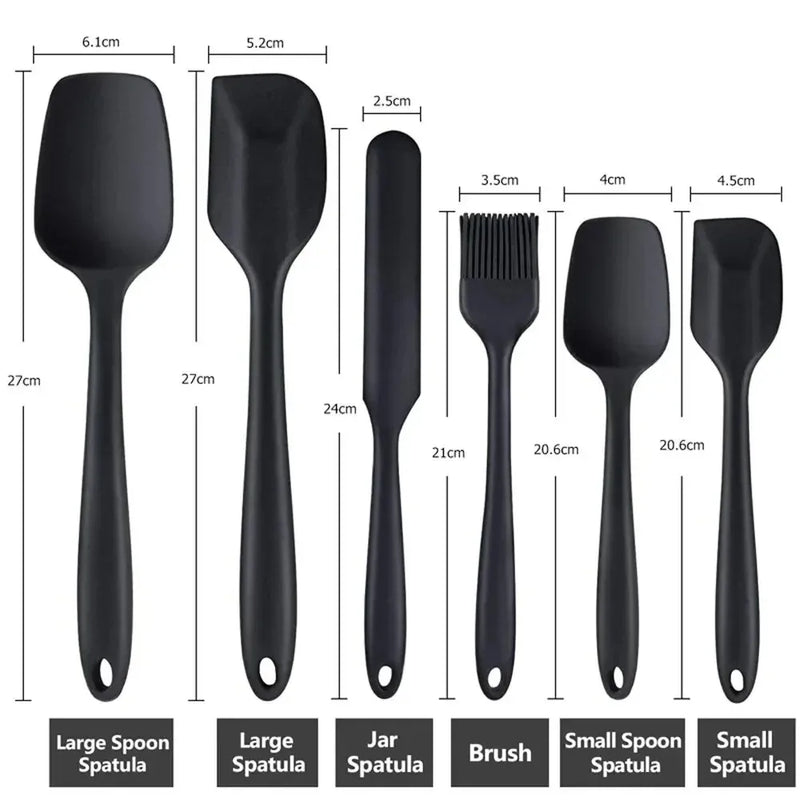 Kit com 6 Espátulas de Silicone