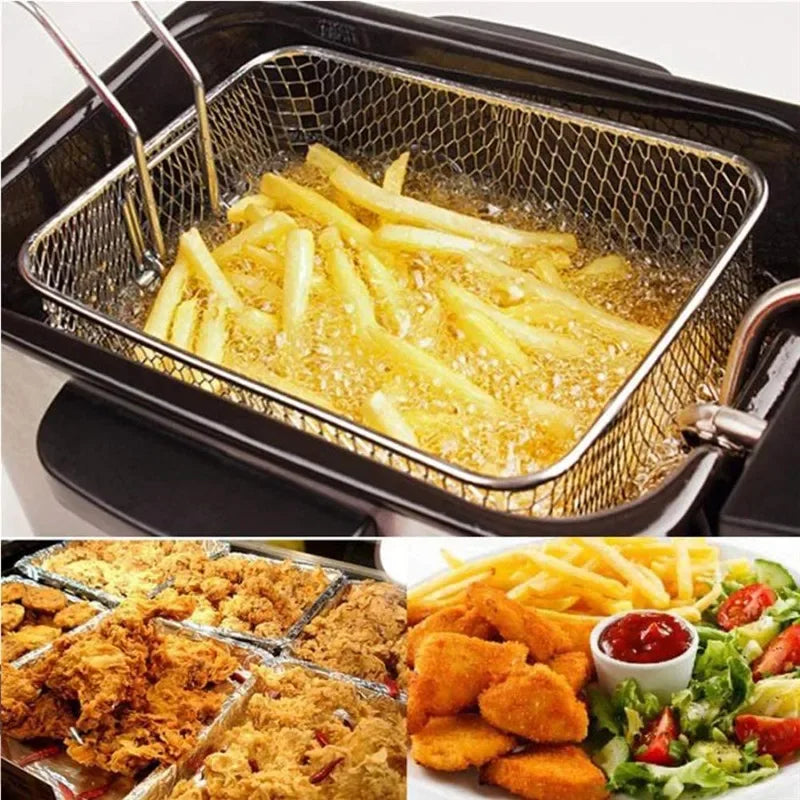 Mini Cesto de Fritura em Aço Inoxidável