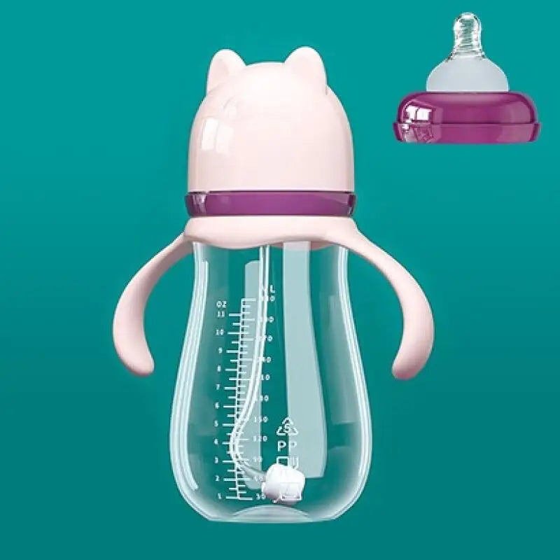 Conjunto de Mamadeiras com Alça e Bico de Silicone