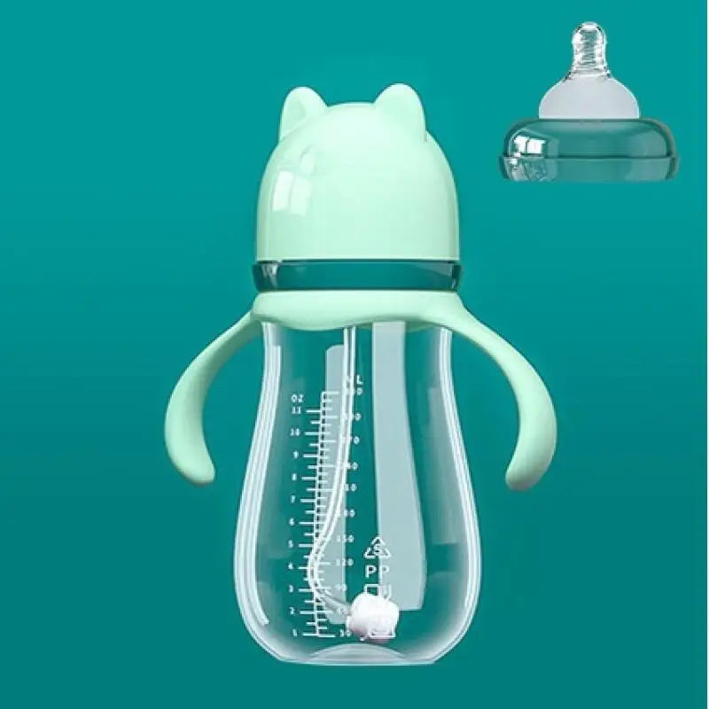 Conjunto de Mamadeiras com Alça e Bico de Silicone