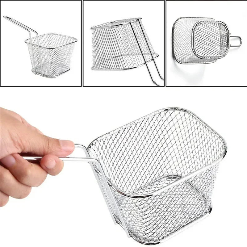 Mini Cesto de Fritura em Aço Inoxidável