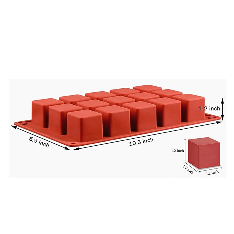 Forma de Silicone Quadrada para Bolos, Brownies e Mousses