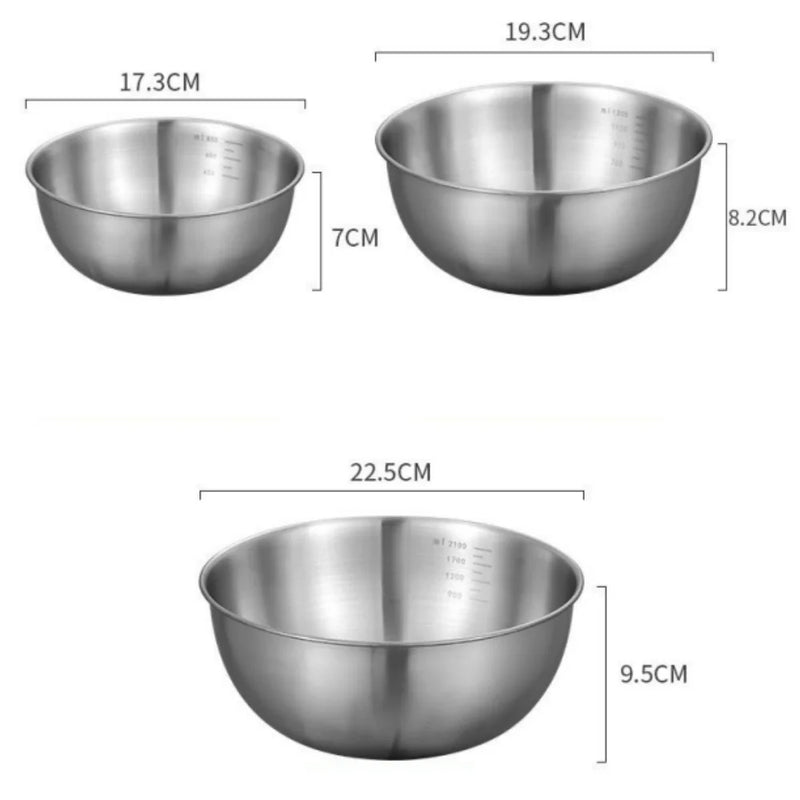 Conjunto 3 Tigelas com Medidor